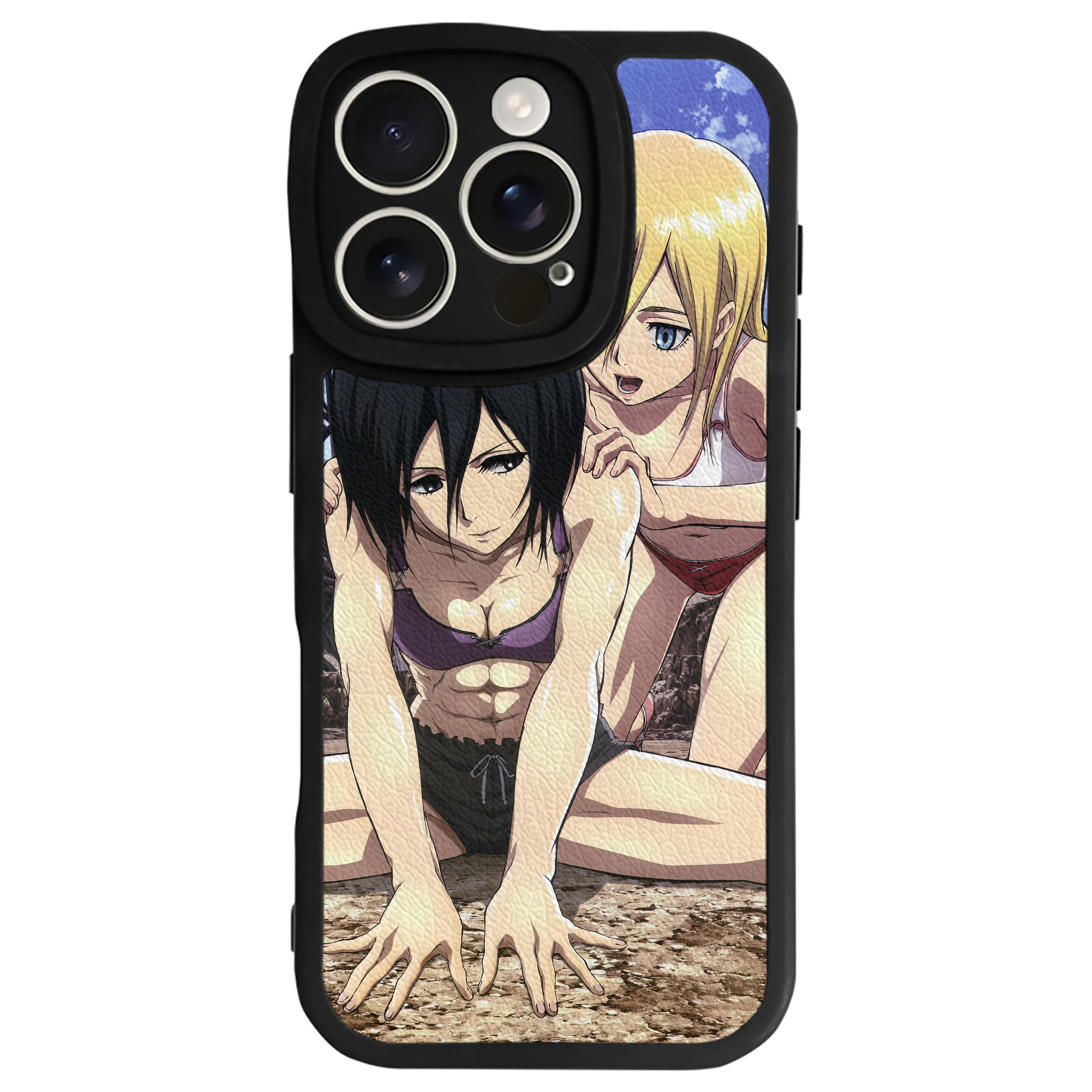（画像用） 進撃の巨人 Attack on Titan 【iPhone 16シリーズ対応】シリコンスマホケース（レザー調） 材質：シリコン